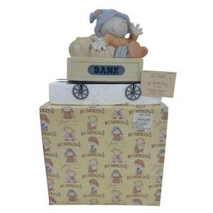 Fabrizio George Good Bumpkins Ceramic Train Bank New in Original Box